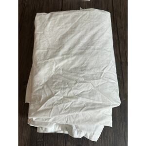 Brooklinen Percale Cotton White Flat Sheet Queen